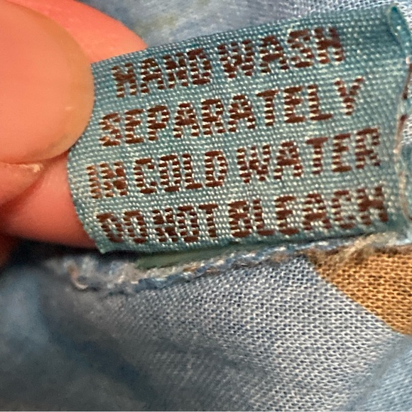 Vintage Gora Women’s Button Down Shirt Floral Embroidered  Blue Size XL - Picture 14 of 16